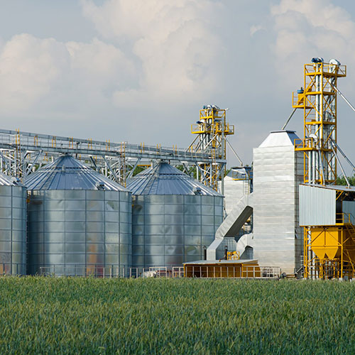 Agricultural industry and plants and grain elevator